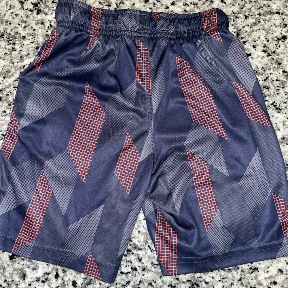 Athletic Works Youth Geometric Patterned Shorts - Gray & Orange